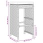 vidaXL Sgabelli Bar da Giardino con Cuscini 6 pz Grigi in Polyrattan