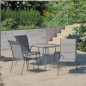 Set da Pranzo da Giardino 5 pz in Acciaio Antracite Set da Pranzo da Giardino 5 pz in Acciaio Antracite