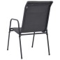 Set da Pranzo da Giardino 5 pz in Acciaio Antracite Set da Pranzo da Giardino 5 pz in Acciaio Antracite