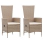 Set Mobili da Pranzo per Giardino 3 pz Beige Set Mobili da Pranzo per Giardino 3 pz Beige