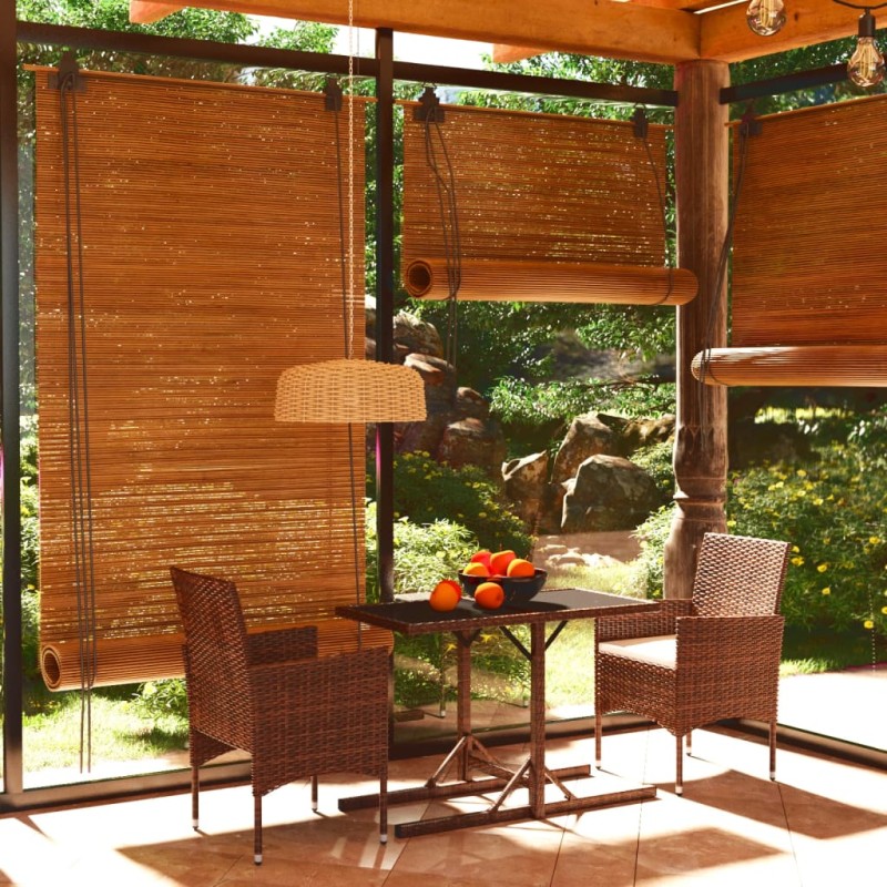vidaXL Set Mobili da Pranzo per Giardino 3 pz Marrone vidaXL Set Mobili da Pranzo per Giardino 3 pz Marrone