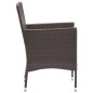 vidaXL Set Mobili da Pranzo per Giardino 3 pz Marrone vidaXL Set Mobili da Pranzo per Giardino 3 pz Marrone