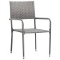 Set Mobili da Pranzo da Giardino 5 pz in Polyrattan Antracite Set Mobili da Pranzo da Giardino 5 pz in Polyrattan Antracite