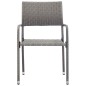 Set Mobili da Pranzo da Giardino 5 pz in Polyrattan Antracite Set Mobili da Pranzo da Giardino 5 pz in Polyrattan Antracite