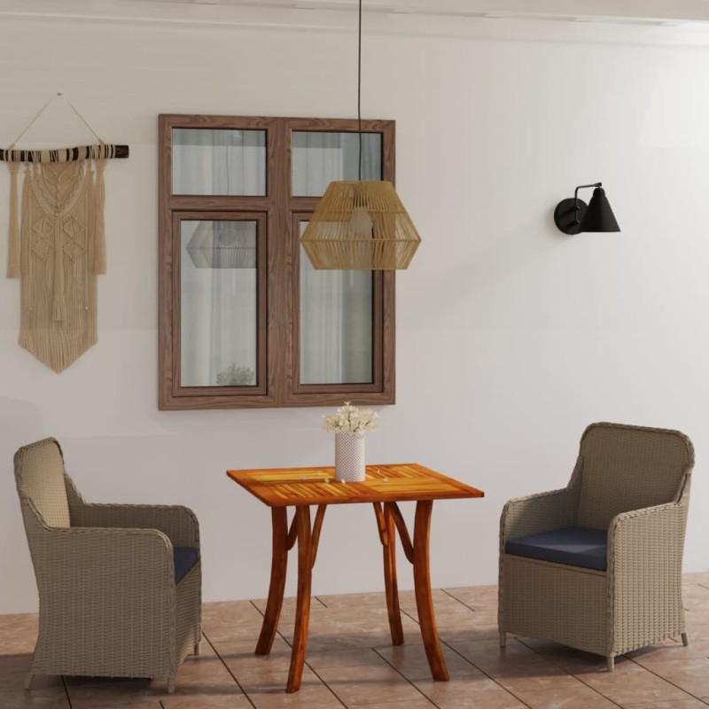 Set Mobili da Pranzo per Giardino 3 pz Marrone Set Mobili da Pranzo per Giardino 3 pz Marrone