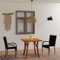 Set Mobili da Pranzo per Giardino 3 pz Nero Set Mobili da Pranzo per Giardino 3 pz Nero