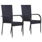 Set Mobili da Pranzo per Giardino 3 pz Nero Set Mobili da Pranzo per Giardino 3 pz Nero