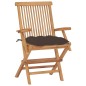 vidaXL Sedie da Giardino con Cuscini Tortora 8pz Legno Massello Teak vidaXL Sedie da Giardino con Cuscini Tortora 8pz Legno Massello Teak