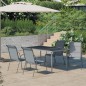 Set da Pranzo da Giardino 5 pz in Acciaio Antracite Set da Pranzo da Giardino 5 pz in Acciaio Antracite