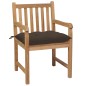 Sedie da Giardino 8 pz e Cuscini Grigio Talpa Massello di Teak Sedie da Giardino 8 pz e Cuscini Grigio Talpa Massello di Teak