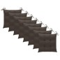 Sedie da Giardino 8 pz e Cuscini Grigio Talpa Massello di Teak Sedie da Giardino 8 pz e Cuscini Grigio Talpa Massello di Teak