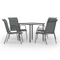 Set da Pranzo da Giardino 5 pz in Acciaio Antracite Set da Pranzo da Giardino 5 pz in Acciaio Antracite