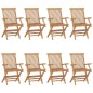 vidaXL Sedie Giardino con Cuscini Bianco Crema 8pz Legno Massello Teak vidaXL Sedie Giardino con Cuscini Bianco Crema 8pz Legno Massello Teak