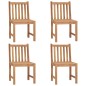 Sedie da Giardino 4 pz con Cuscini in Legno Massello di Teak Sedie da Giardino 4 pz con Cuscini in Legno Massello di Teak