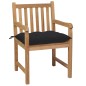 vidaXL Sedie da Giardino 6 pz con Cuscini Neri in Massello di Teak vidaXL Sedie da Giardino 6 pz con Cuscini Neri in Massello di Teak