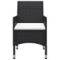 Set Mobili da Pranzo per Giardino 5 pz Nero Set Mobili da Pranzo per Giardino 5 pz Nero