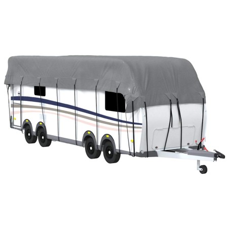 vidaXL Telo per Roulotte Grigio 900x300 cm in Tessuto Non Tessuto