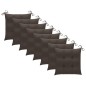 Sedie da Giardino e Cuscini Grigio Talpa 8 pz Massello di Teak Sedie da Giardino e Cuscini Grigio Talpa 8 pz Massello di Teak