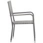 vidaXL Set Mobili da Pranzo da Giardino 9 pz in Polyrattan Antracite
