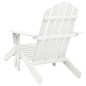 Sedia da Giardino con Poggiagambe in Legno Bianco Sedia da Giardino con Poggiagambe in Legno Bianco