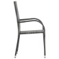 Set Mobili da Pranzo Giardino 7 pz in Polyrattan Grigio Set Mobili da Pranzo Giardino 7 pz in Polyrattan Grigio