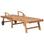 Lettini Prendisole 2 pz con Tavolo e Cuscino Grigio in Teak Lettini Prendisole 2 pz con Tavolo e Cuscino Grigio in Teak