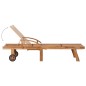 Lettini Prendisole 2 pz con Tavolo e Cuscino Grigio in Teak Lettini Prendisole 2 pz con Tavolo e Cuscino Grigio in Teak