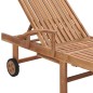 Lettini Prendisole 2 pz con Tavolo e Cuscino Grigio in Teak Lettini Prendisole 2 pz con Tavolo e Cuscino Grigio in Teak