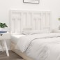 Testiera per Letto Bianca 125,5x4x100 cm Legno Massello di Pino Testiera per Letto Bianca 125,5x4x100 cm Legno Massello di Pino