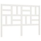 Testiera per Letto Bianca 126x4x104cm in Legno Massello di Pino Testiera per Letto Bianca 126x4x104cm in Legno Massello di Pino