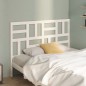 Testiera per Letto Bianca 126x4x104cm in Legno Massello di Pino Testiera per Letto Bianca 126x4x104cm in Legno Massello di Pino