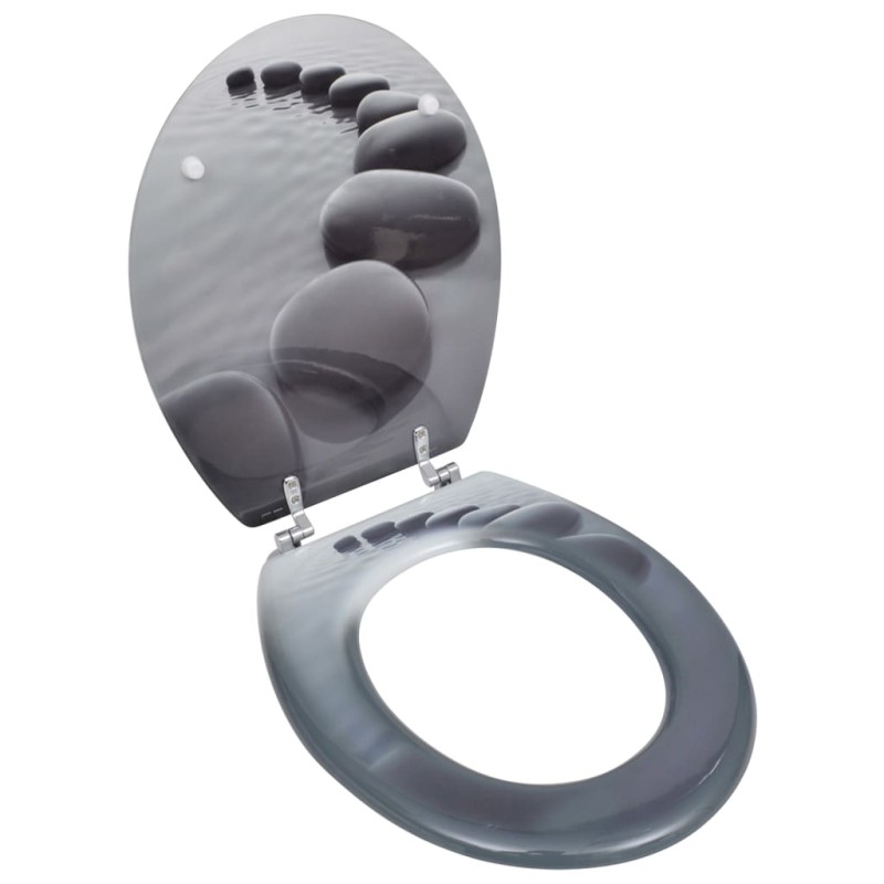 Sedile WC in MDF con Coperchio Design Pietre Sedile WC in MDF con Coperchio Design Pietre