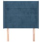 Testiera ad Orecchio Blu Scuro 93x16x118/128 cm in Velluto Testiera ad Orecchio Blu Scuro 93x16x118/128 cm in Velluto