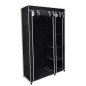 Armadio Guardaroba Pieghevole Nero 110 x 45 x 175 cm Armadio Guardaroba Pieghevole Nero 110 x 45 x 175 cm