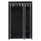 Armadio Guardaroba Pieghevole Nero 110 x 45 x 175 cm Armadio Guardaroba Pieghevole Nero 110 x 45 x 175 cm