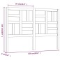 Testiera per Letto Bianca 126x4x104cm in Legno Massello di Pino Testiera per Letto Bianca 126x4x104cm in Legno Massello di Pino