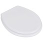 Sedile WC in MDF con Coperchio Design Semplice Bianco Sedile WC in MDF con Coperchio Design Semplice Bianco
