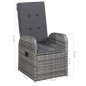 Set Mobili da Pranzo per Giardino 5 pz Grigio Set Mobili da Pranzo per Giardino 5 pz Grigio