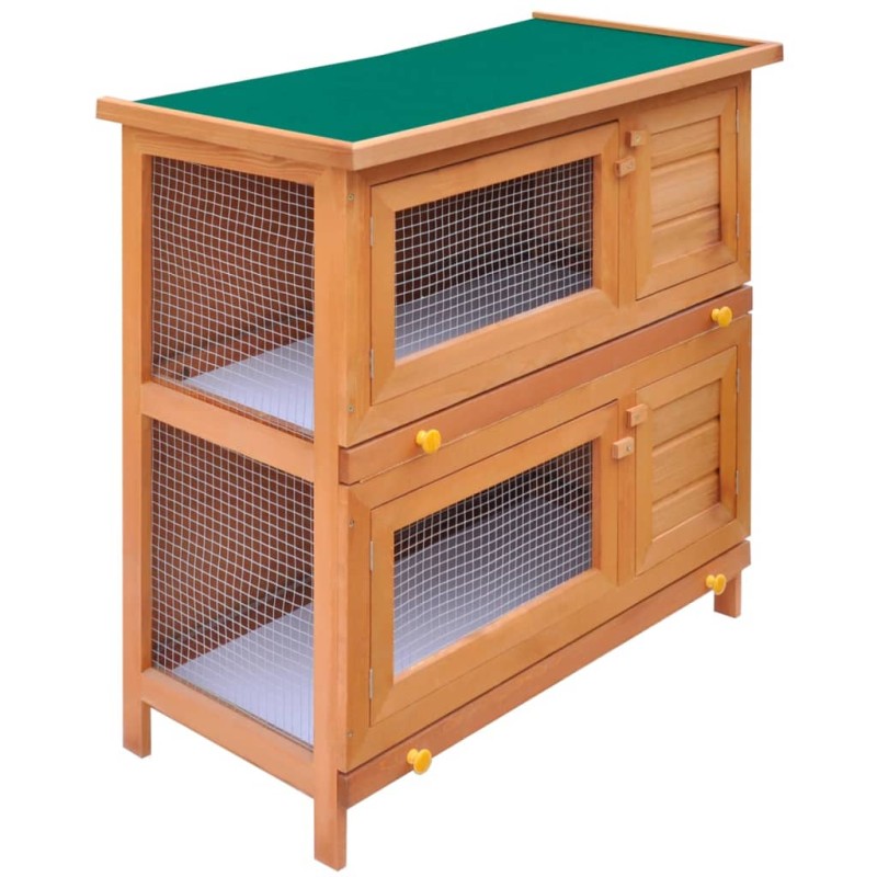 vidaXL Conigliera all'Aperto Gabbia Piccoli Animali 4 Porte Legno vidaXL Conigliera all'Aperto Gabbia Piccoli Animali 4 Porte Legno