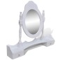 Tavolo da Trucco con Specchio e Sgabello 7 Cassetti Bianco Tavolo da Trucco con Specchio e Sgabello 7 Cassetti Bianco