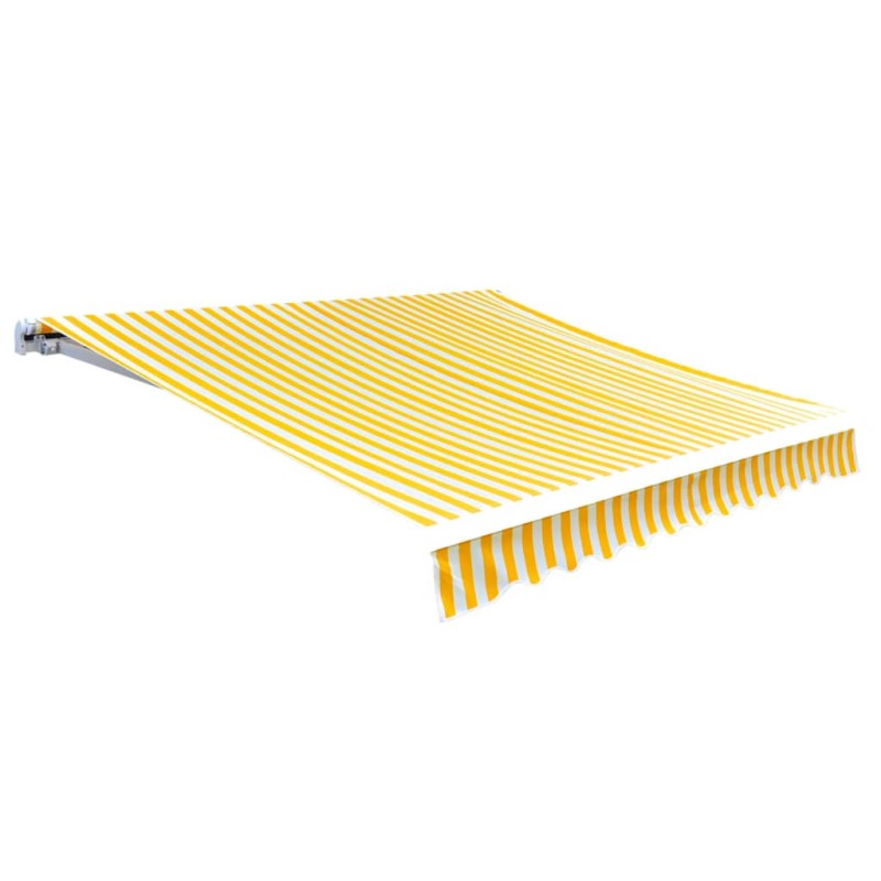 vidaXL Tenda Parasole Tela Giallo e Bianco 6x3m (Telaio non Incluso) vidaXL Tenda Parasole Tela Giallo e Bianco 6x3m (Telaio non Incluso)