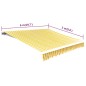 vidaXL Tenda Parasole Tela Giallo e Bianco 6x3m (Telaio non Incluso) vidaXL Tenda Parasole Tela Giallo e Bianco 6x3m (Telaio non Incluso)