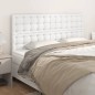 Testiera 4 pz Bianca 90x5x78/88 cm in Similpelle Testiera 4 pz Bianca 90x5x78/88 cm in Similpelle
