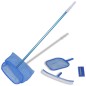 Set pulizia piscina spazzola 2 schiumatoi foglie 1 palo telescopico Set pulizia piscina spazzola 2 schiumatoi foglie 1 palo telescopico