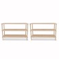 vidaXL Scarpiere a 3 Livelli 2 pz in Legno Massello di Abete vidaXL Scarpiere a 3 Livelli 2 pz in Legno Massello di Abete