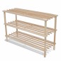 vidaXL Scarpiere a 3 Livelli 2 pz in Legno Massello di Abete vidaXL Scarpiere a 3 Livelli 2 pz in Legno Massello di Abete