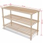 vidaXL Scarpiere a 3 Livelli 2 pz in Legno Massello di Abete vidaXL Scarpiere a 3 Livelli 2 pz in Legno Massello di Abete