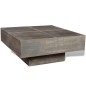 Tavolino Marrone Scuro Quadrato in Legno Massello di Mango Tavolino Marrone Scuro Quadrato in Legno Massello di Mango