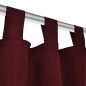 Tende in Micro-Raso Bordò 2 pz con Occhielli 140 x 175 cm Tende in Micro-Raso Bordò 2 pz con Occhielli 140 x 175 cm