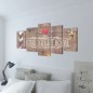 vidaXL Set Stampa su Tela da Muro 5 pz Home Sweet Home 100 x 50 cm vidaXL Set Stampa su Tela da Muro 5 pz Home Sweet Home 100 x 50 cm